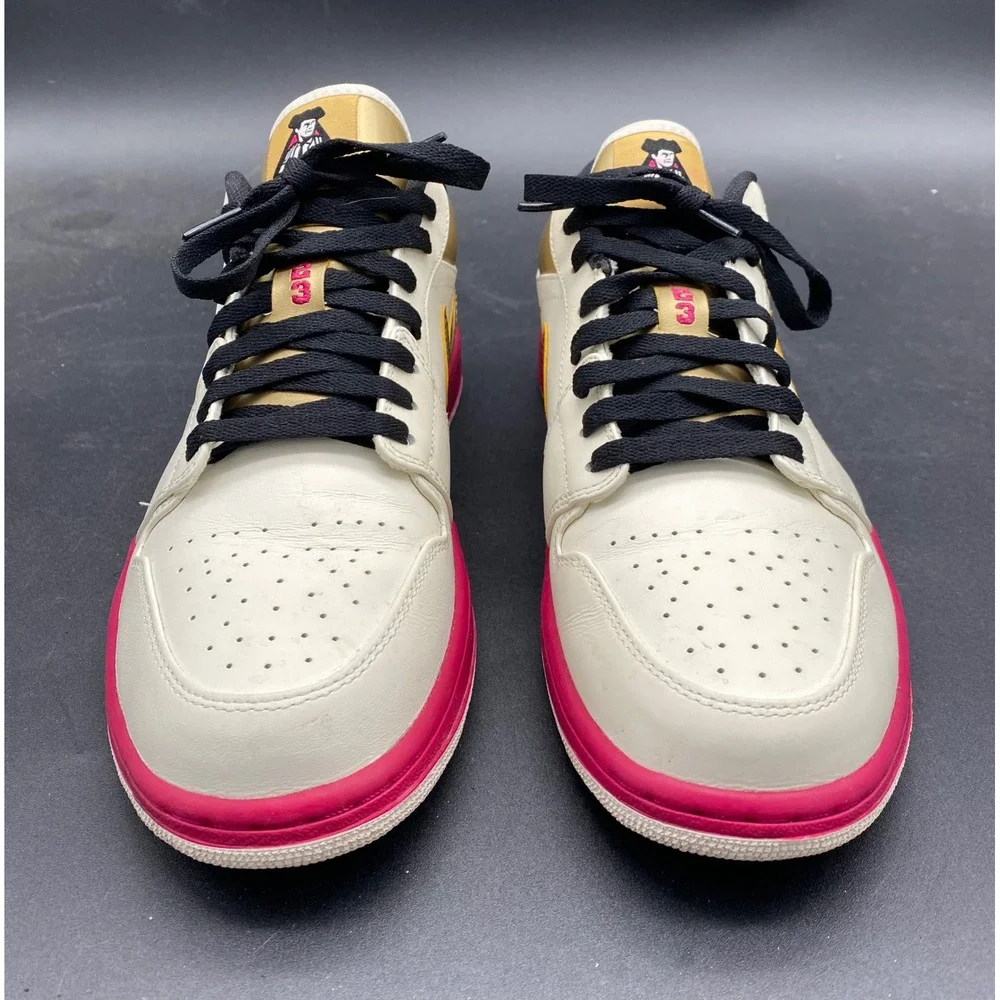 Air‎ Jordan Mens 11 1 Low Phat Matador Sail Metallic Gold Gym Red